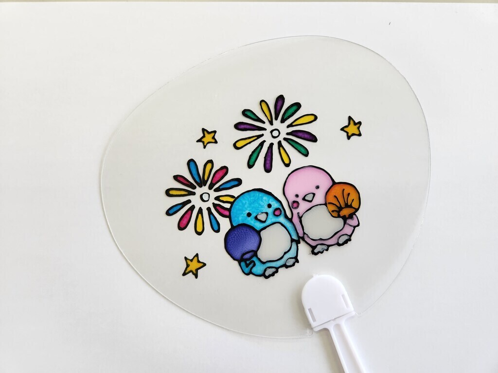 ミライにやさしいエコアートでうちわを作ってみよう！
